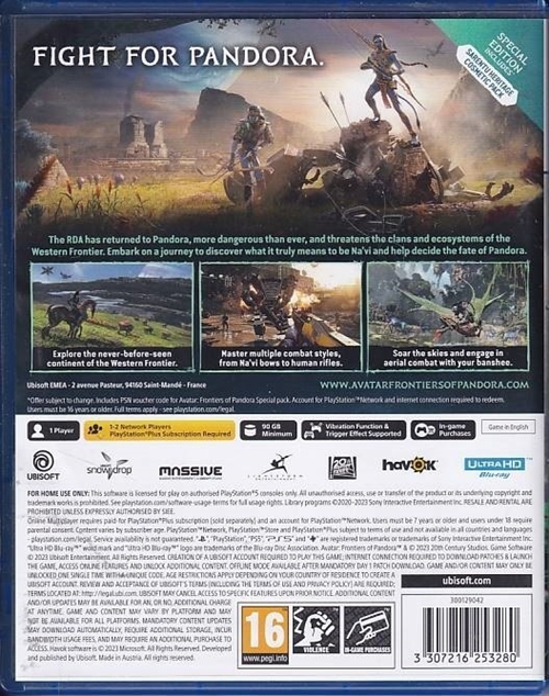 Avatar Frontiers of Pandora Special Edition - PS5 (A Grade) (Genbrug)